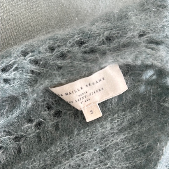 Sézane Women's Soft Knit Sweater in light green - Picture 4 of 4